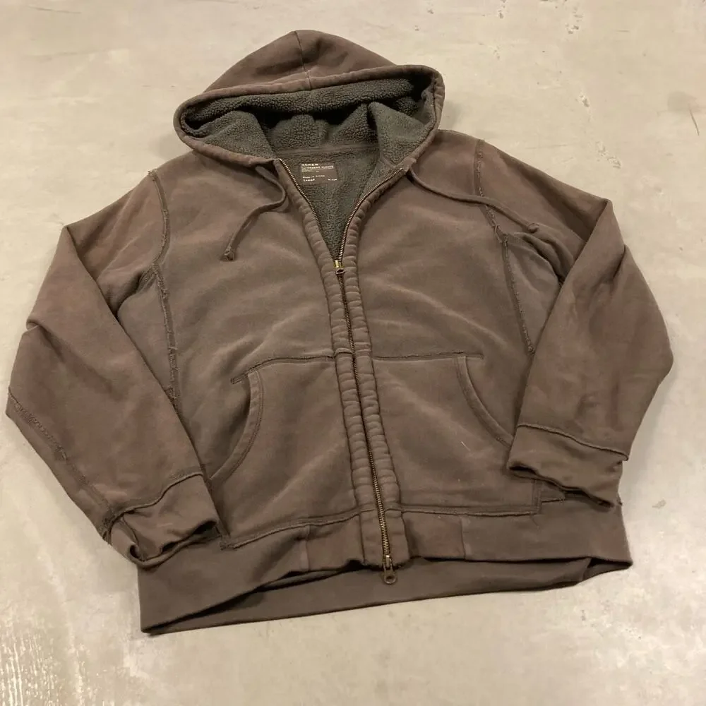 vintage y2k fur lined J.Crew heavyweight hoodie